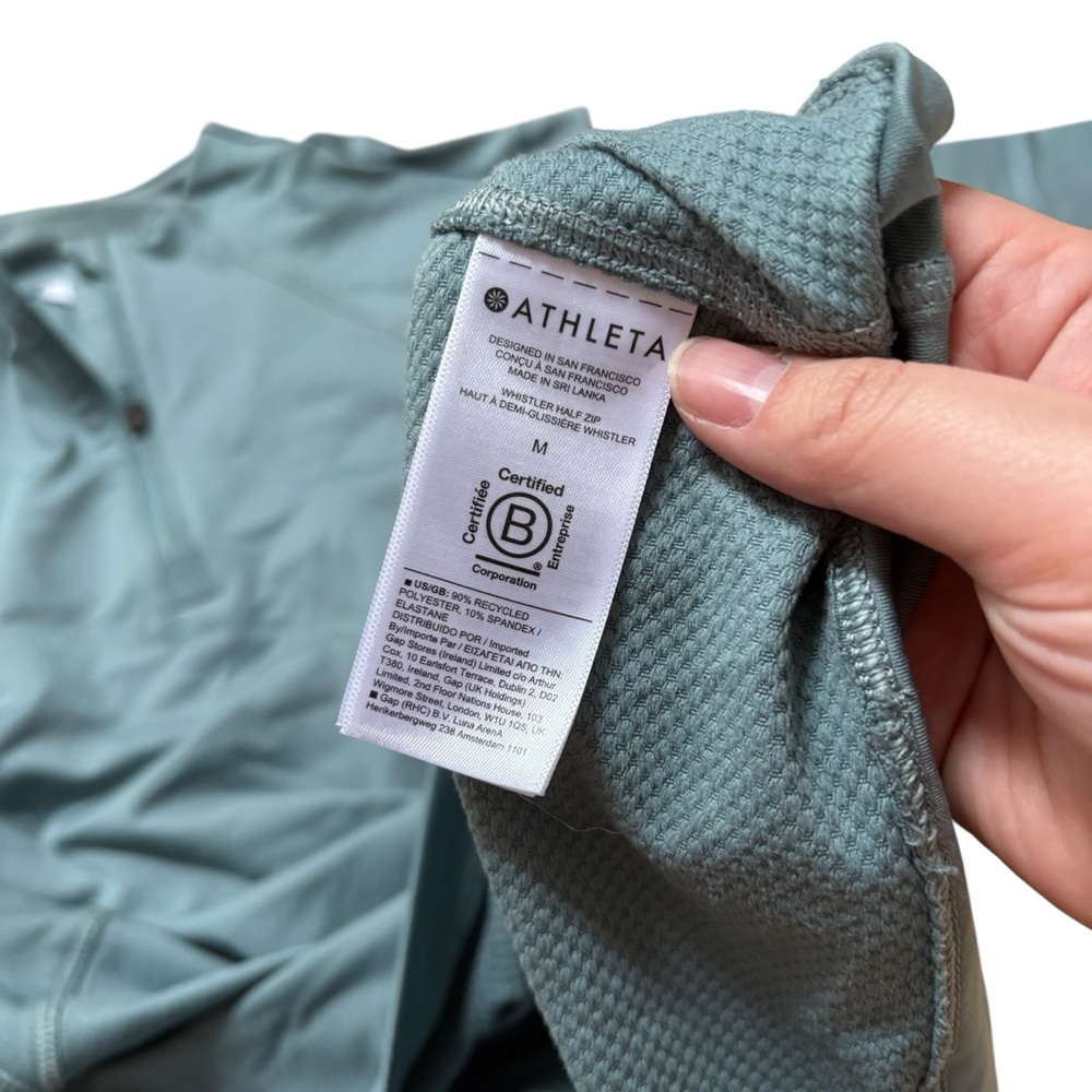 Athleta Teal Long-Sleeve Half-Zip Performance Top - Picture 5 of 8